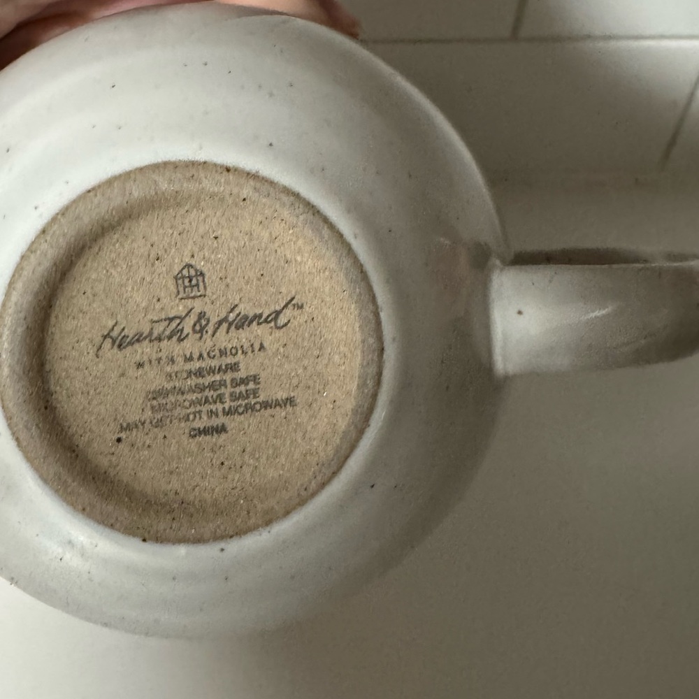 Hearth & Hand Flared Brim Stoneware Mug Vintage Cream Magnolia Set of 2 - Picture 2 of 4